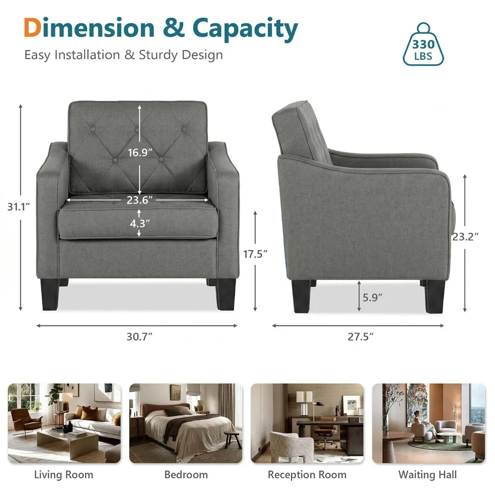 Comfy Club Reading Armchair (Set Of 2)
