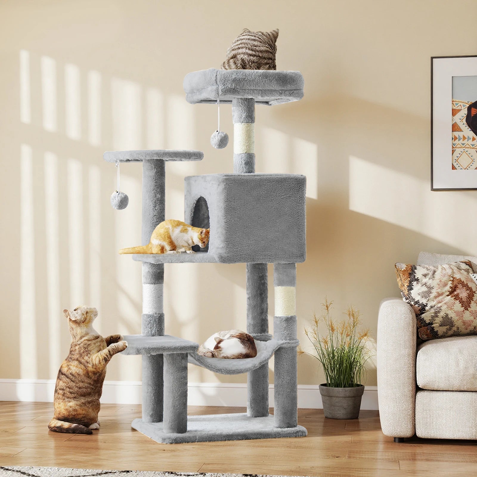 Tall Cat Tree - Multi-Cat Climbing Tower