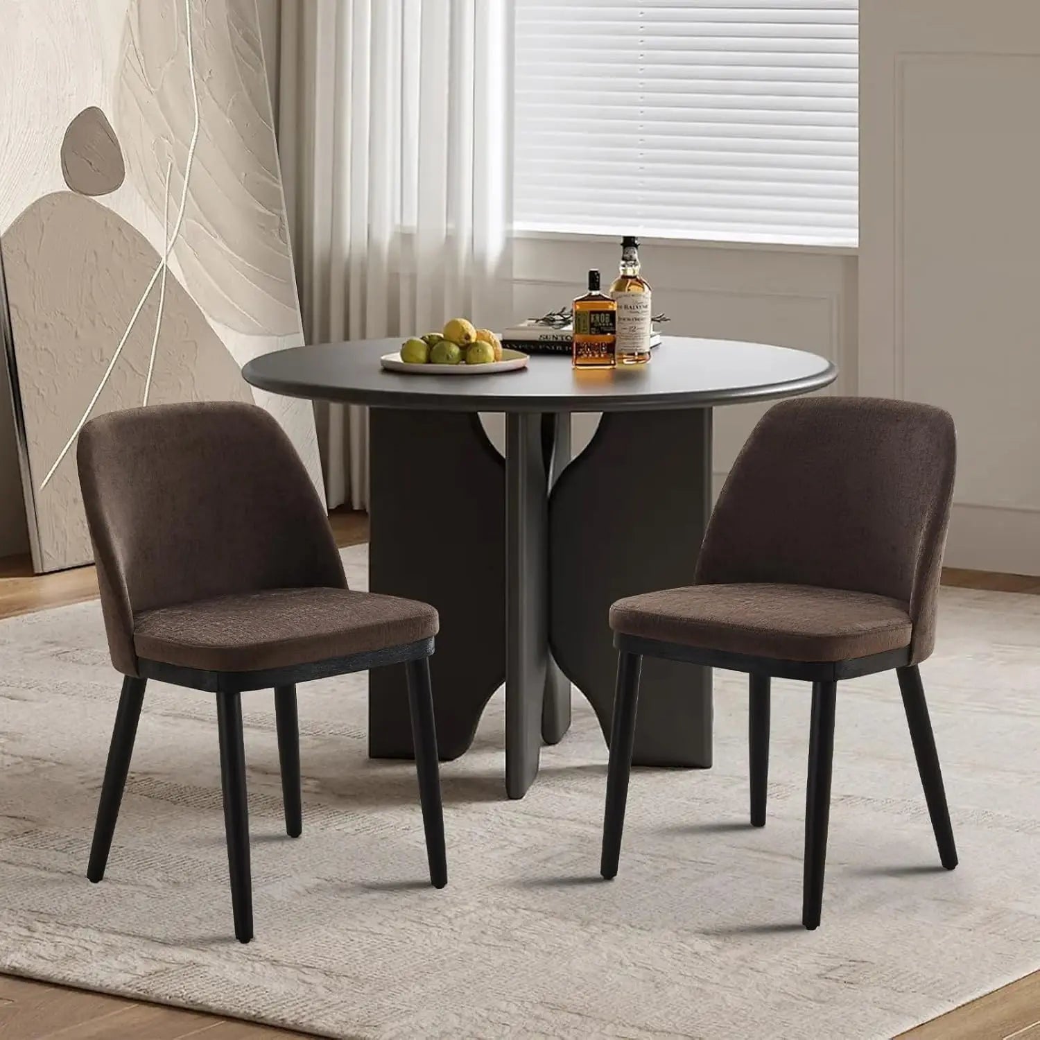 Modern Upholstered Dining Chairs Set of 2